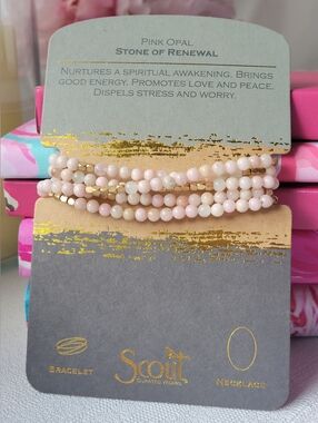 Scout Pink Opal Beaded Bracelet/Necklace